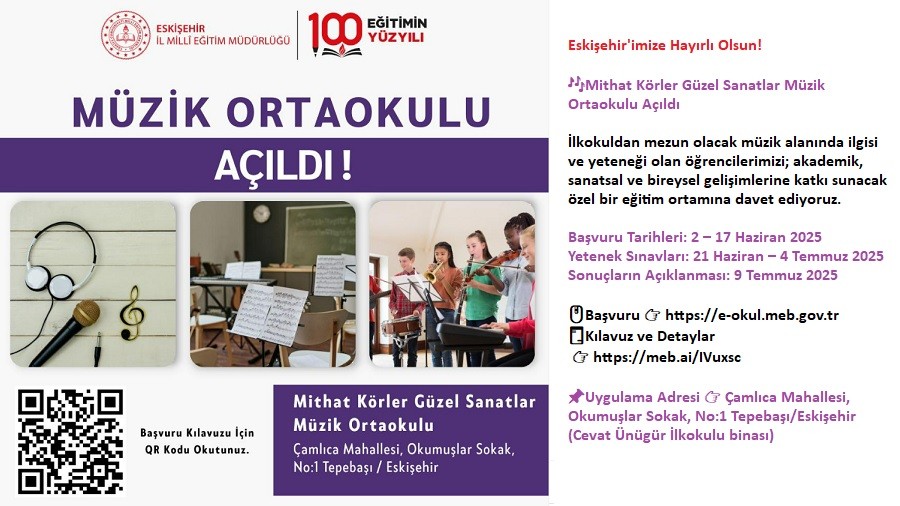 Mithat Krler Gzel Sanatlar Mzik Ortaokulu Ald