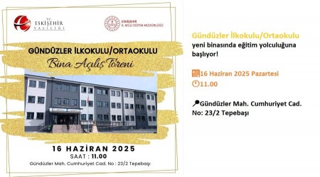Gndzler lkokulu/Ortaokulu yeni binasnda eitim yolculuuna balyor!