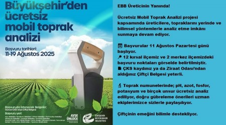 Bykehir'den cretsiz Mobil Toprak Analizi